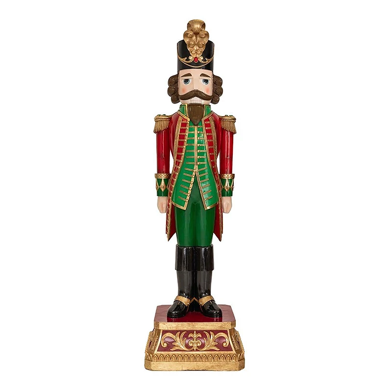 XMAS GREEN RED RESIN STANDING NUTCRACKER 65,5X65,5X229CM