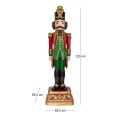 XMAS GREEN RED RESIN STANDING NUTCRACKER 65,5X65,5X229CM