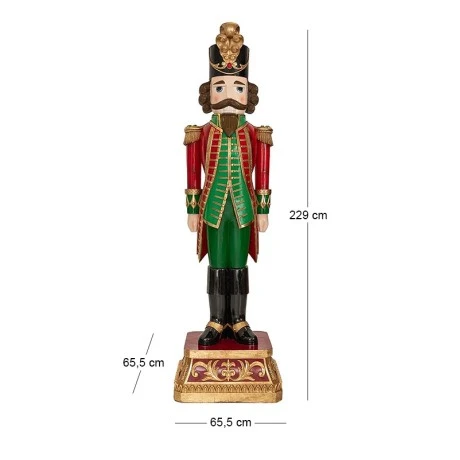 XMAS GREEN RED RESIN STANDING NUTCRACKER 65,5X65,5X229CM