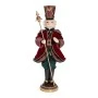 XMAS GREEN RED POLYRESIN NUTCRACKER WITH FABRIC UNIFORM 103Χ34Χ29CM