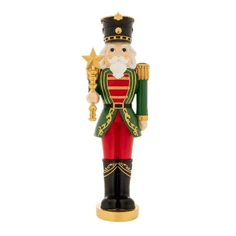 GREEN RESING SOLDIER HOLDING A STAR 21X15X59.5CM