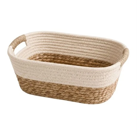 NATURAL PAPER ROPE BASKET 33X24X16CM