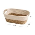 NATURAL PAPER ROPE BASKET 33X24X16CM