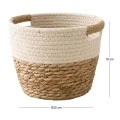 NATURAL PAPER ROPE BASKET D25X19CM