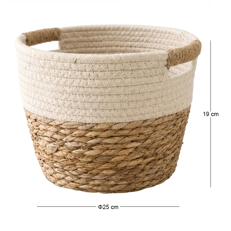 NATURAL PAPER ROPE BASKET D25X19CM
