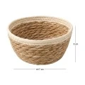 ROPE ROUND BASKET IN CREAM COLOR  D17X8CM