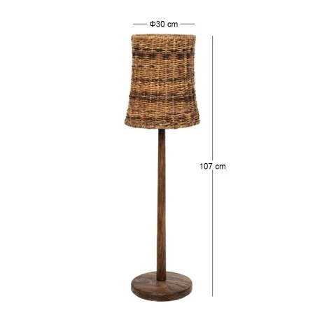 DECO RATTAN FLOOR LAMP D30x107CM ABACA