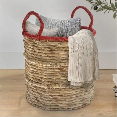 ΨΑΘΙΝΟ ΚΑΛΑΘΙ NATURAL ΜΕ ΚΟΚΚΙΝΑ ΧΕΡΟΥΛΙΑ Φ32x34EK