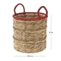 ΨΑΘΙΝΟ ΚΑΛΑΘΙ NATURAL ΜΕ ΚΟΚΚΙΝΑ ΧΕΡΟΥΛΙΑ Φ32x34EK