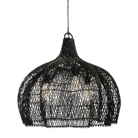 DECO RATTAN BLACK CEILING LAMP D102x85CM