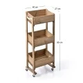WOODEN RACK WITH 3SHELVES 40X37X95CM