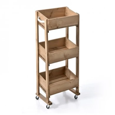 WOODEN RACK WITH 3SHELVES 40X37X95CM