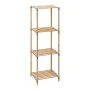 Floor shelf wooden - plastic color natural - beige 38x30x116cm.