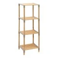 Floor shelf wooden - plastic color natural - beige 41x33x113cm.