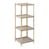 Floor shelf wooden - plastic color natural - beige 45x38x112cm.