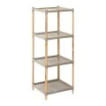 Floor shelf wooden - plastic color natural - beige 45x38x112cm.