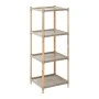 Floor shelf wooden - plastic color natural - beige 45x38x112cm.