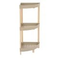 Floor shelf wooden - plastic color natural - beige 44x32x79cm.