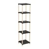 Floor shelf wooden - plastic color natural - black 28x25x137cm.