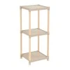 Floor shelf wooden - plastic color natural - beige 28x25x72cm.