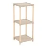 Floor shelf wooden - plastic color natural - beige 28x25x72cm.