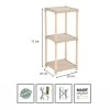 Floor shelf wooden - plastic color natural - beige 28x25x72cm.