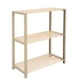 Side table - Floor shelf wooden - plastic color natural - beige 65x29x78cm.