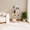 Floor shelf wooden - plastic color natural - beige 65x30x116cm.
