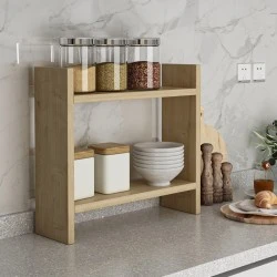 Denver Megapap melamine kitchen shelf in sapphire oak color 34x10x30cm.
