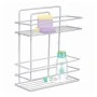 Perilla metallic bathroom rack of two shelves in white color 27x12x34cm.