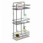 Perilla metallic bathroom rack of three shelves in black color 27x12x54cm.