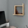 Box Megapap melamine wall shelf in oak color 30x22x30cm.
