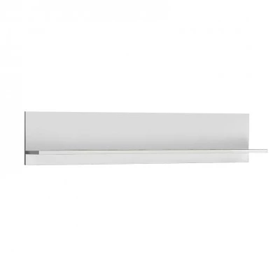 Flat Megapap melamine wall rack in white color 120x20x25cm.
