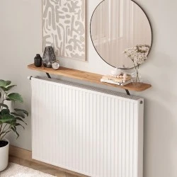 Barca Megapap melamine wall shelf in pine oak color 120x17.5x20.4cm. Barca Megapap melamine wall shelf in pine oak color 120x17.5x20.4cm.