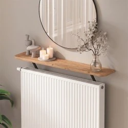Barca Megapap melamine wall shelf in pine oak color 91x17.5x20.4cm. Barca Megapap melamine wall shelf in pine oak color 91x17.5x20.4cm.