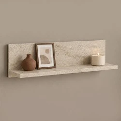 Ραφιέρα τοίχου Novella Megapap χρώμα travertine 60x16,3x14,5εκ.