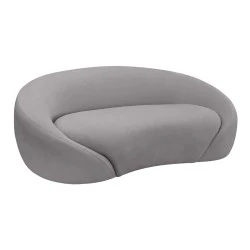 RAMON 2-Seater Sofa Grey Fabric