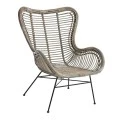 RATTAN ΚΑΡΕΚΛΑ ΜΕ ΣΙΔΕΡΕΝΙΟ ΠΛΑΙΣΙΟ 74x50x85EK