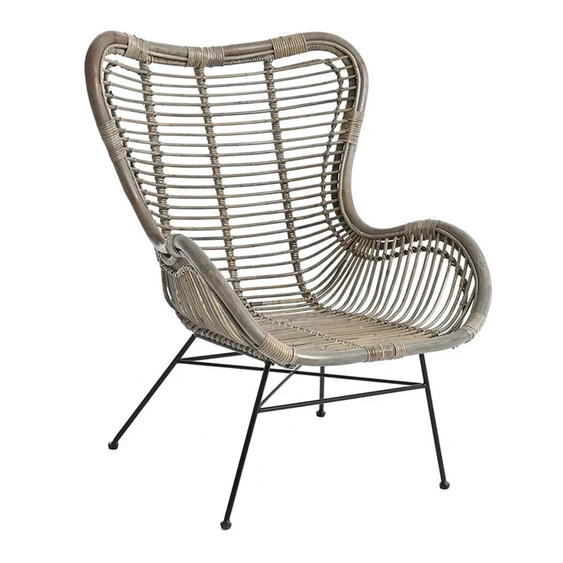 RATTAN ΚΑΡΕΚΛΑ ΜΕ ΣΙΔΕΡΕΝΙΟ ΠΛΑΙΣΙΟ 74x50x85EK