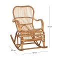 RATTAN ROCKING ARMCHAIR 62X107X93CM
