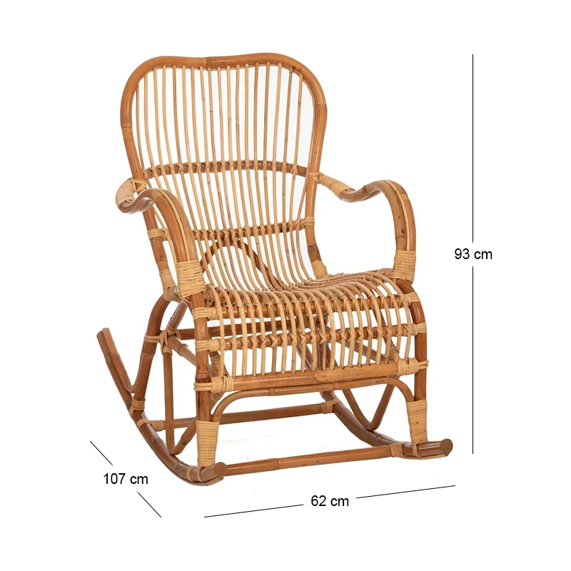 RATTAN ROCKING ARMCHAIR 62X107X93CM