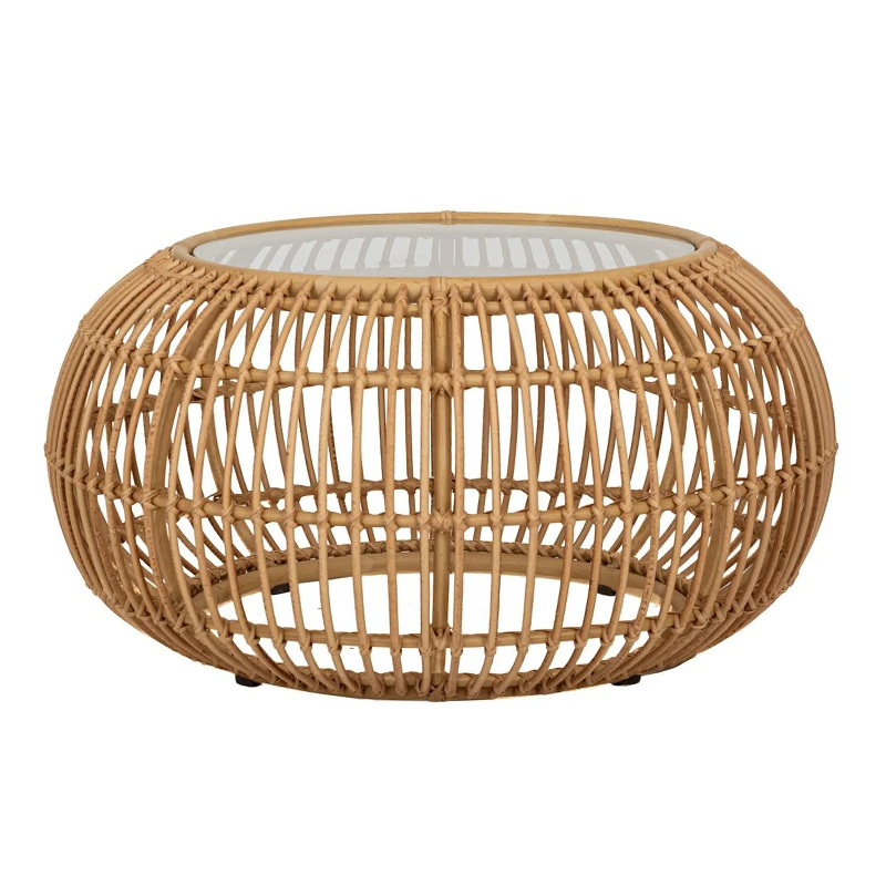 ROUND RATTAN COFFEE TABLE 85X85X45CM