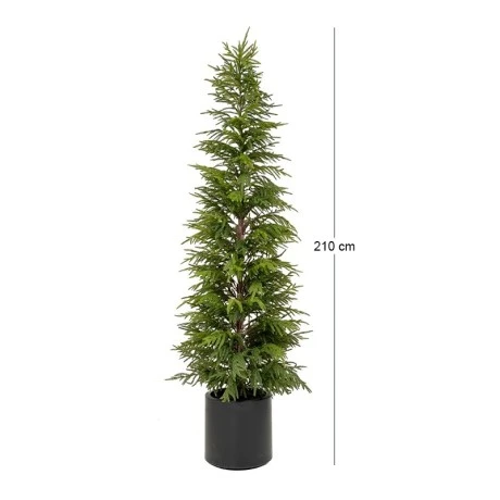 REAL TOUCH CHRISTMAS TREE 210CM IN BLACK POT