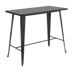 Τραπέζι μπαρ Relix Pro μεταλλικό χρώμα μαύρο 120x60x102εκ. Τραπέζι μπαρ Relix Pro μεταλλικό χρώμα μαύρο 120x60x102εκ.