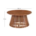RIM Coffee Table D80x43cm Solid Wood Acacia Natural Finish
