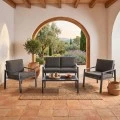 RIVIAN Set (4pcs) Metal Dark Grey/Cushions Grey