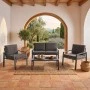 RIVIAN Set (4pcs) Metal Dark Grey/Cushions Grey