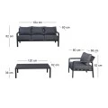 RIVIERA Set Alu, Anthracite (4pcs)