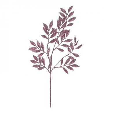 ROSE GOLD GLITTER FERN STEM 80CM