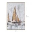 SAIL BOAT ΠΙΝΑΚΑΣ ΕΛΑΙΟΓΡΑΦΙΑ ΜΕ ΦΥΣΙΚΗ ΚΟΡΝΙΖΑ ΣΕ ΤΥΠΩΜΕΝΟ ΚΑΜΒΑ 80Χ120ΕΚ
